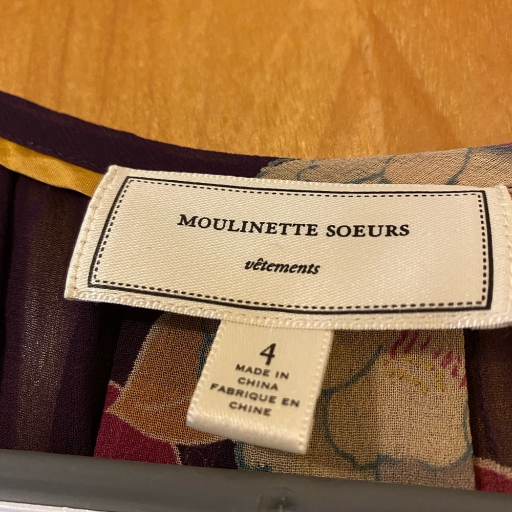 Anthropologie Moulinette Soeurs Top Floral Silk 4 - Picture 7 of 10